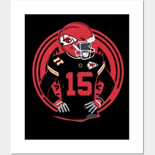 mahomes football chiefs design Posters and Art